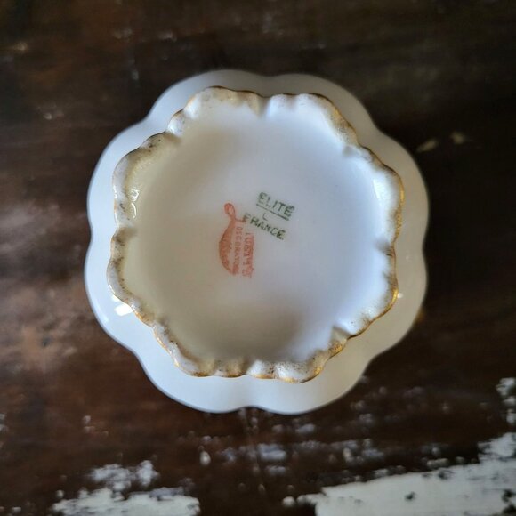 Antique Limoges Elite Works France Monogrammed Porcelain Creamer - Picture 6 of 8